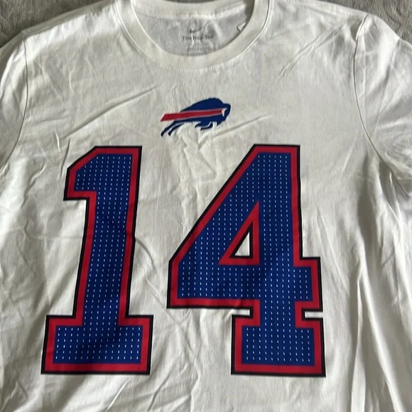 Stefon Diggs White Nike TShirt Buffalo Bills Size L - Picture 2 of 4